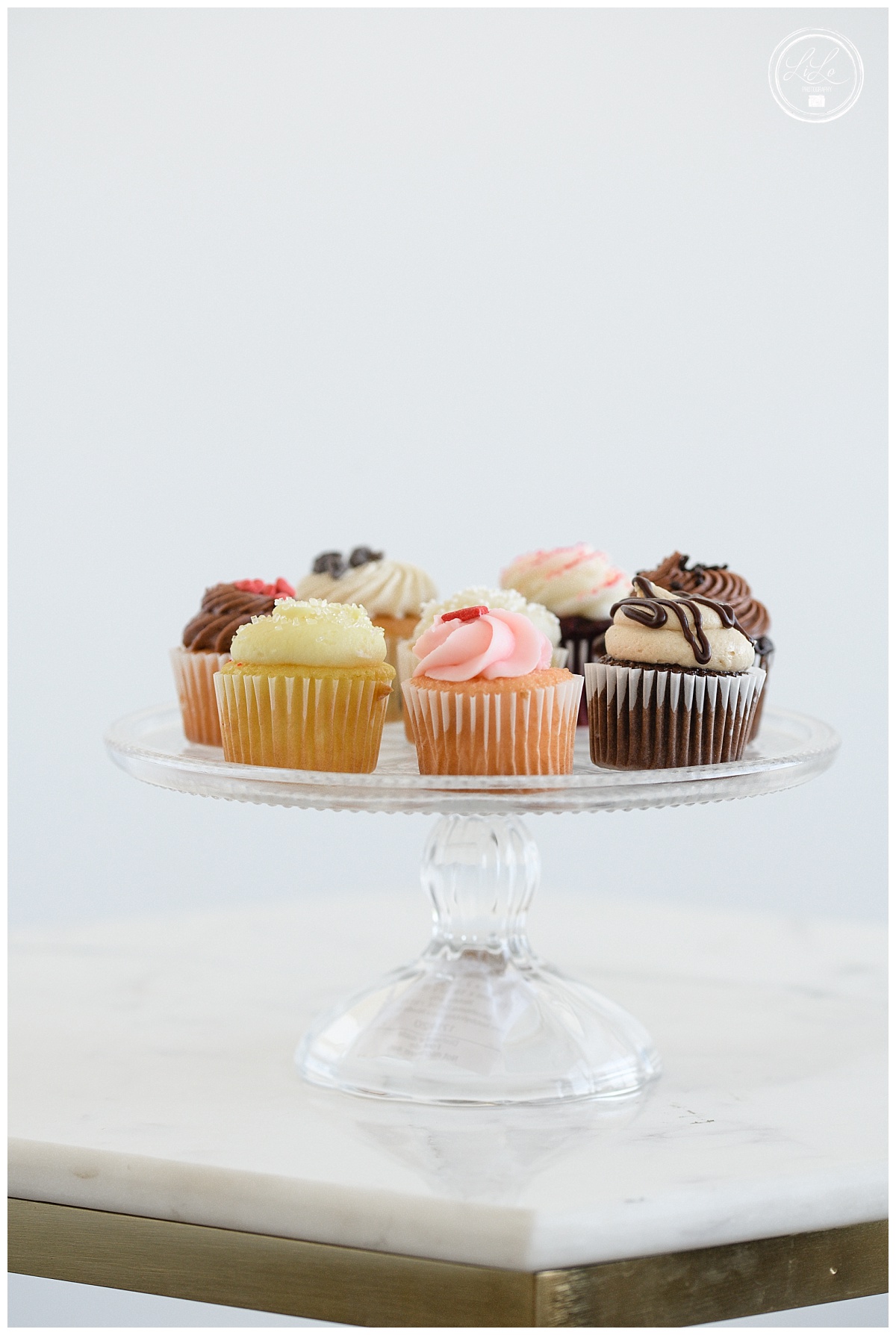 Denver Product Photography photo of a cake stand full of cupcakes for a Denver commercial photographers portfolio. 